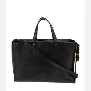 Stuart Weitzman NWT Cheltote Pebble Calf Black Crossbody Messenger Bag 14.5 x 10